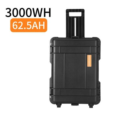 सौर पैनल चार्जिंग मोड बहुक्रियाशील पोर्टेबल पावर स्टेशन 3000W/3000wh/62.5ah
