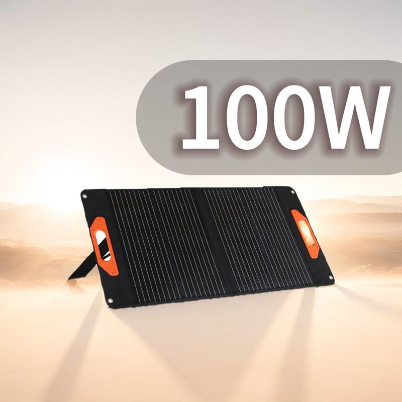 डीसी आउटपुट 19V/5.3A आउटडोर गतिविधियों के लिए 100W फोल्डेबल सोलर पैनल