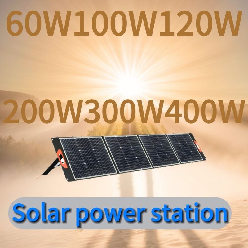 डीसी आउटपुट 17.5 वी/3.4 ए यूएसबी चार्जर के साथ 60W वाटरप्रूफ फोल्डेबल फ्लेक्सिबल सोलर पैनल