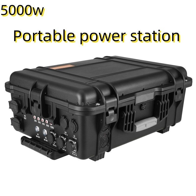 4800wh USB/Type-C Max5000W मछली पकड़ने के लिए स्टैकेबल पावर सप्लाई