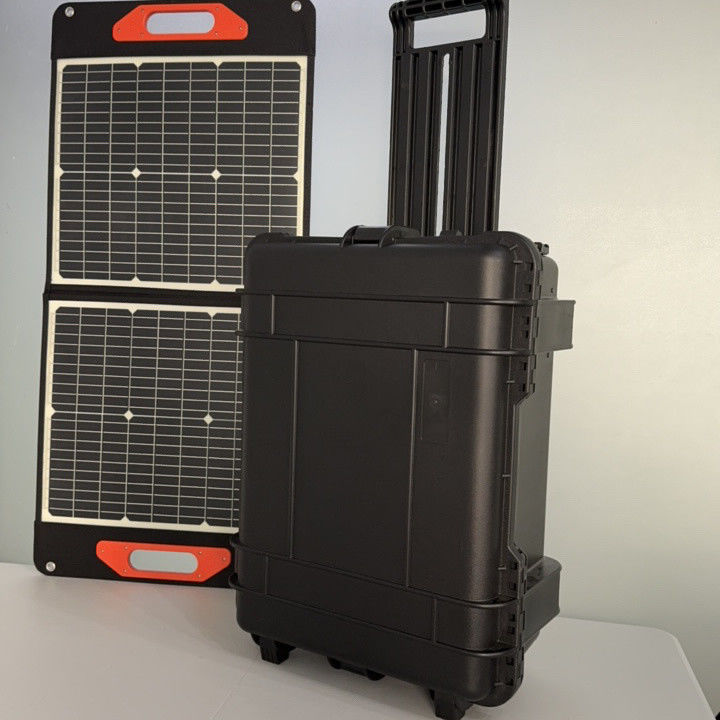 आउटडोर पोर्टेबल मोबाइल पावर सप्लाई एसी आउटपुट 110V/220V के साथ 3000W सौर जनरेटर