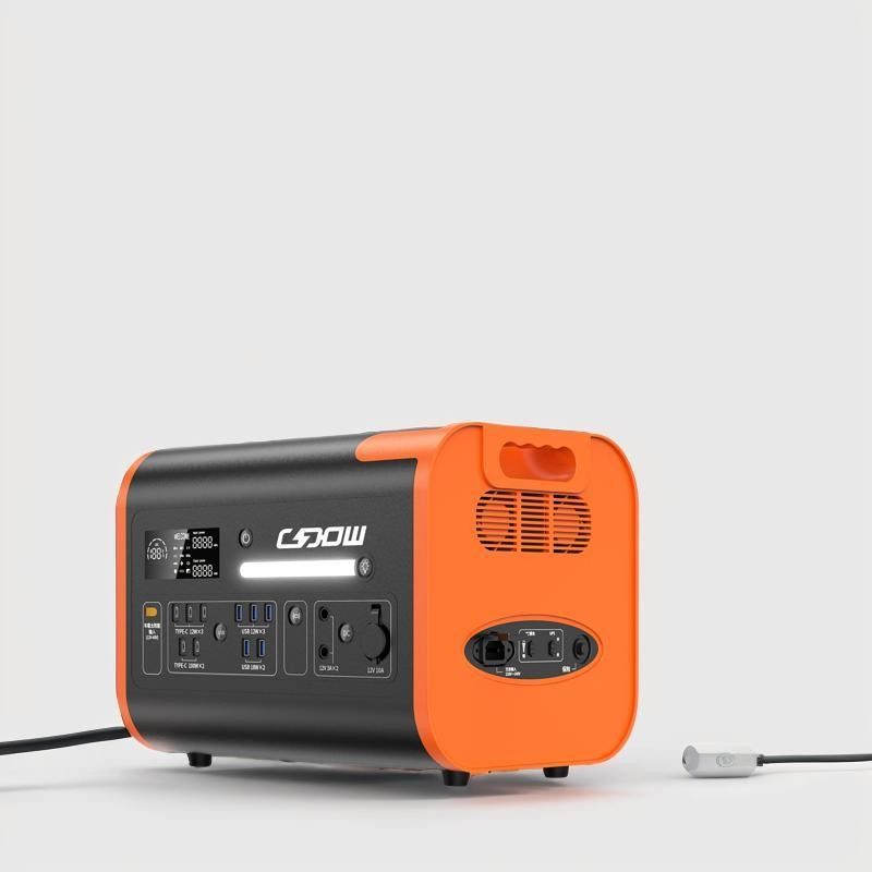 जर्मनी 2000W 2048wh AC-DC आउटपुट प्लग इलेक्ट्रिक मोबाइल पोर्टेबल लिथियम पावर स्टेशन सौर जनरेटर