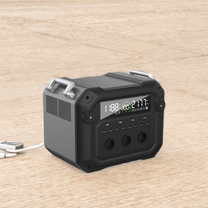 उच्च- 2500W 2340wh 110V 120V सौर जनरेटर ABS एल्यूमीनियम प्रोफाइल खोल सामग्री के साथ