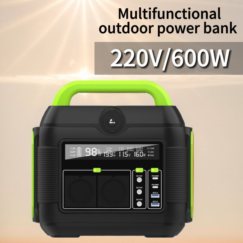 एमपीपीटी और टर्नरी लिथियम बैटरी के साथ 600W आपातकालीन बैकअप ऊर्जा आपूर्ति सौर ऊर्जा बैंक