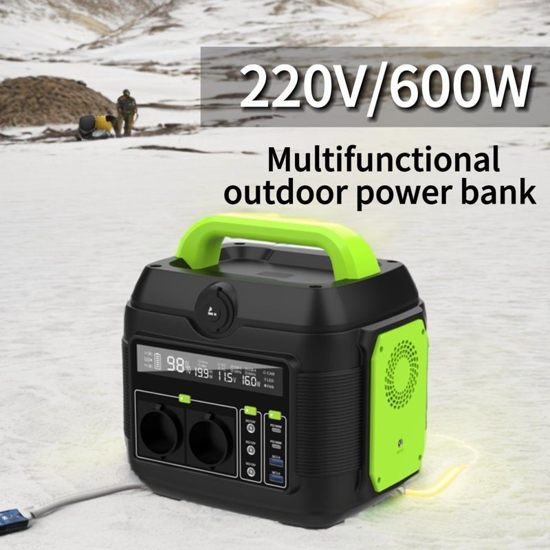 यूरोपीय मानक दक्षिण अफ्रीका सॉकेट प्रकार के लिए फोल्डेबल हैंडल 220V 600W छोटे आकार सौर जनरेटर