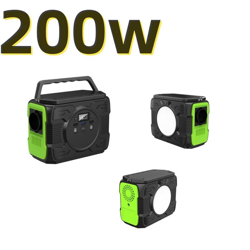 200W सौर पैनल आपातकालीन बिजली स्टेशन 48000mAh बैटरी क्षमता और 182*102*144mm आकार