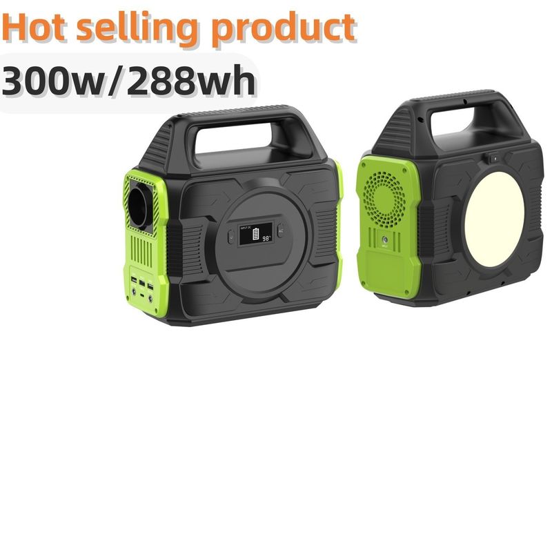 घर के लिए पुनर्नवीनीकरण योग्य 300W/288wh सौर ऊर्जा स्टेशन इन्वर्टर पोर्टेबल सौर जनरेटर