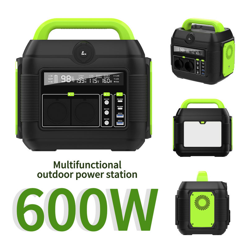पोर्टेबल सोलर जनरेटर ऊर्जा भंडारण 600W पावर स्टेशन घर और यात्रा के लिए पावर बैंक