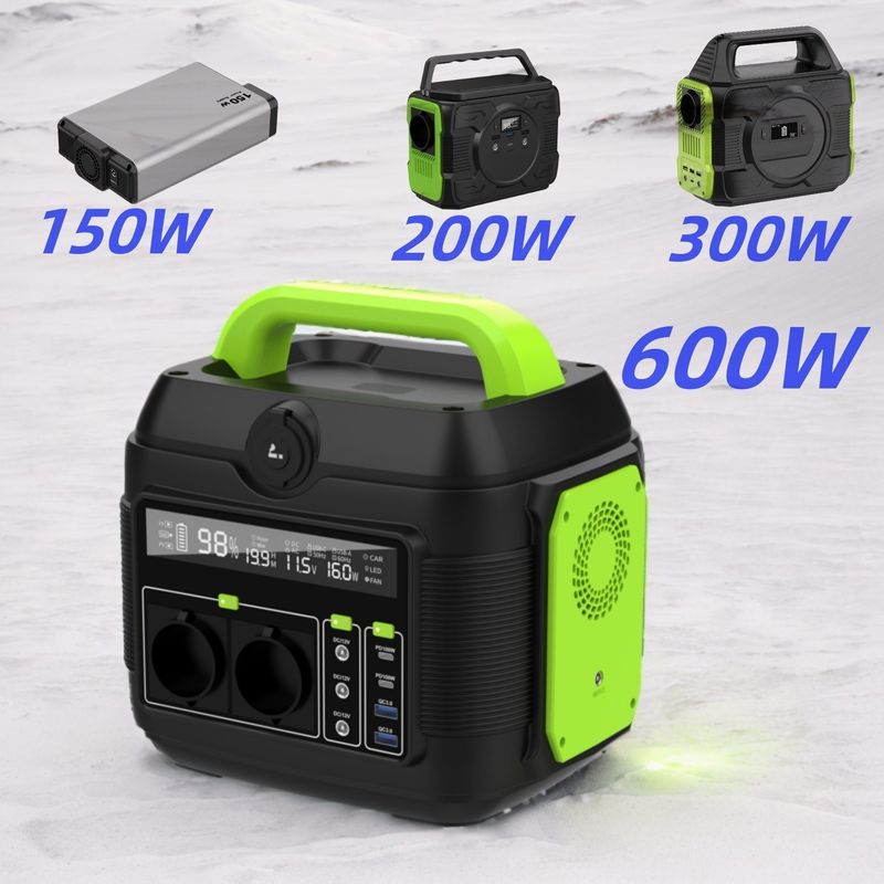 अनुकूलन एलसीडी डिस्प्ले के साथ 600W मिनी पोर्टेबल सौर ऊर्जा भंडारण बिजली स्टेशन