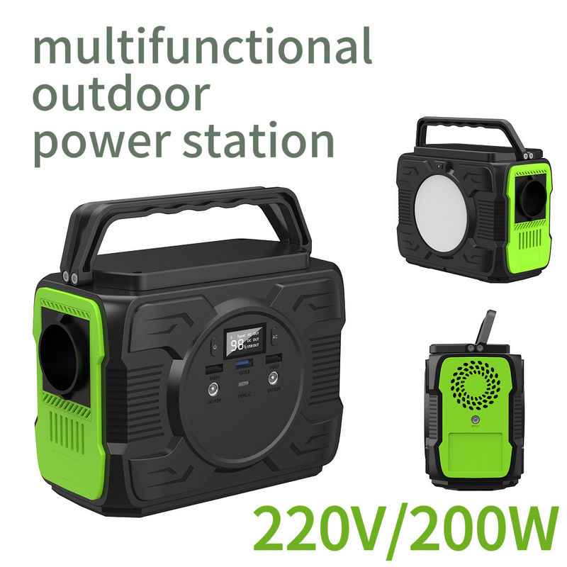 उच्च क्षमता 200W ऊर्जा भंडारण प्रकार बिजली की आपूर्ति 220V मोबाइल पावर अनुकूलन के लिए