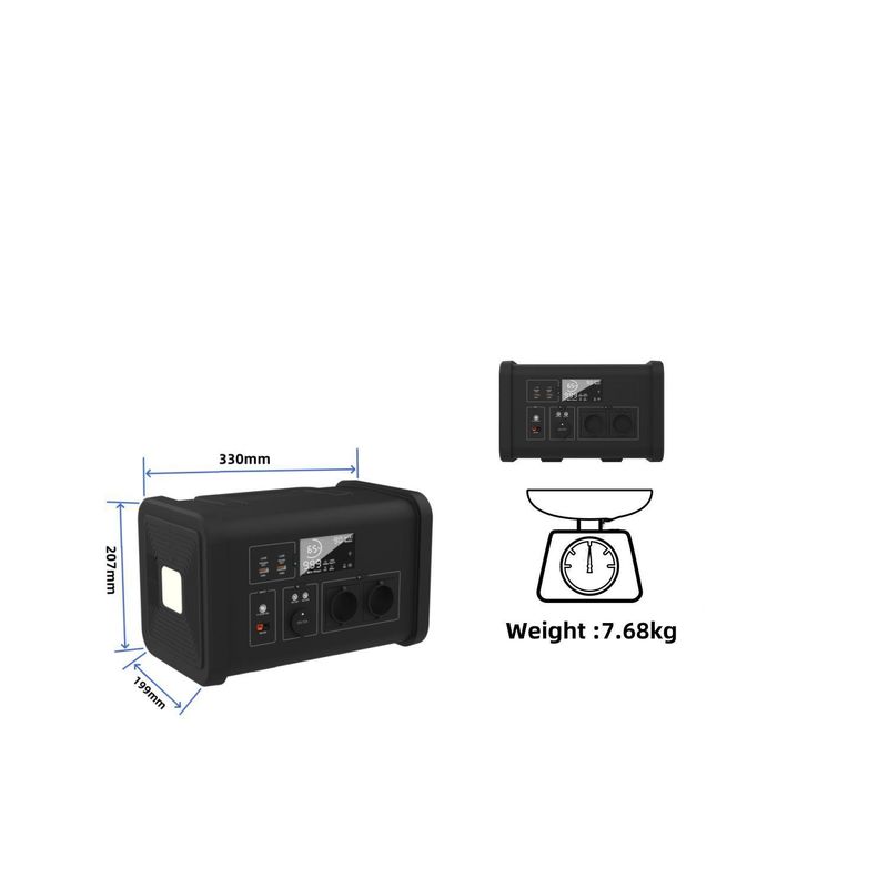 700W/537.6wh कैम्पिंग के लिए पोर्टेबल पावर स्टेशन और हल्के बिजली स्रोत