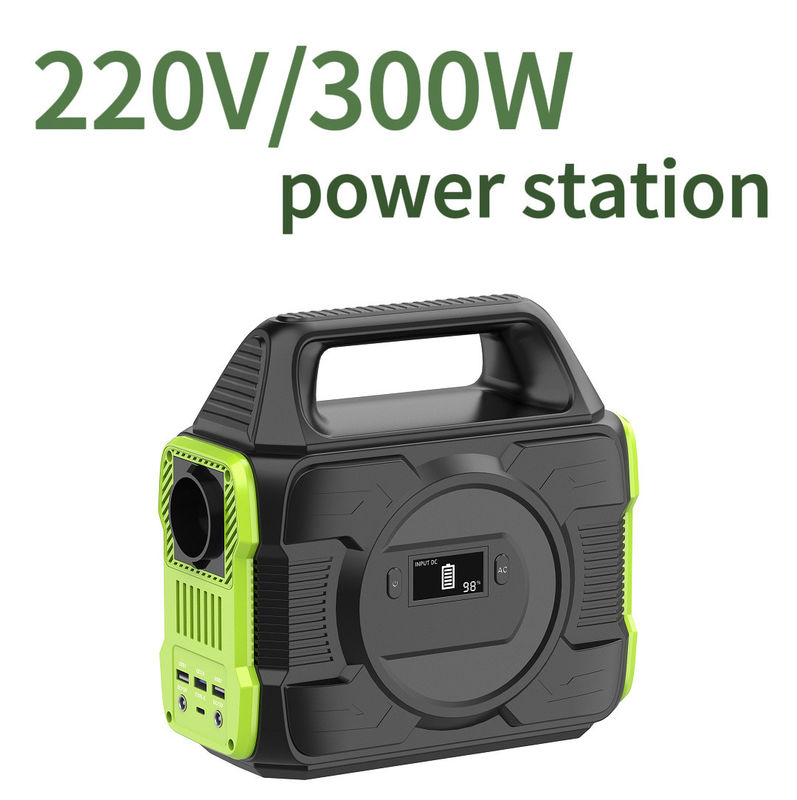 110V 220V सौर ऊर्जा आपूर्ति लिक्विड क्रिस्टल डिस्प्ले के साथ पोर्टेबल 300W बैटरी पावर बैंक