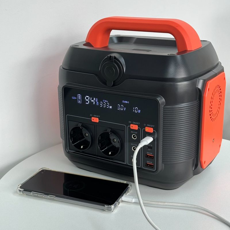 पोर्टेबल मोबाइल जनरेटर पावर मल्टीफंक्शनल पावर स्टेशन 576wh/600W बाल्कनी RV के लिए