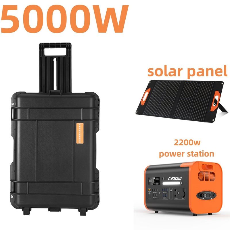 आउटडोर 8000W पीक पावर और 6-7 घंटे चार्जिंग समय के लिए नया डिजाइन पोर्टेबल सोलर पावर जनरेटर