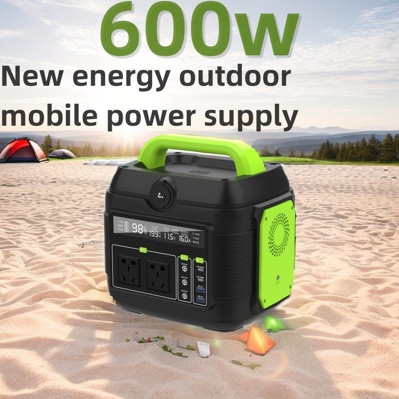 पोर्टेबल कैंपिंग पावर स्टेशन 600W सौर जनरेटर के साथ अन एसी सोकेट 258*212*249 मिमी