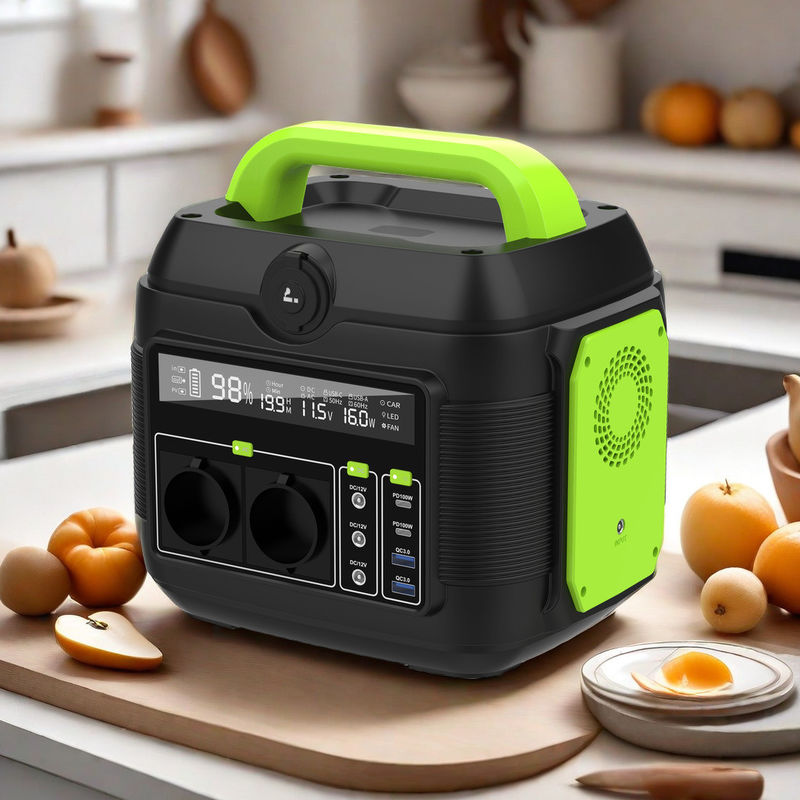 आउटडोर गतिविधियों के लिए 600W पोर्टेबल पावर स्टेशन 220V उपकरणों का समर्थन करता है MPPT लिथियम बैटरी है