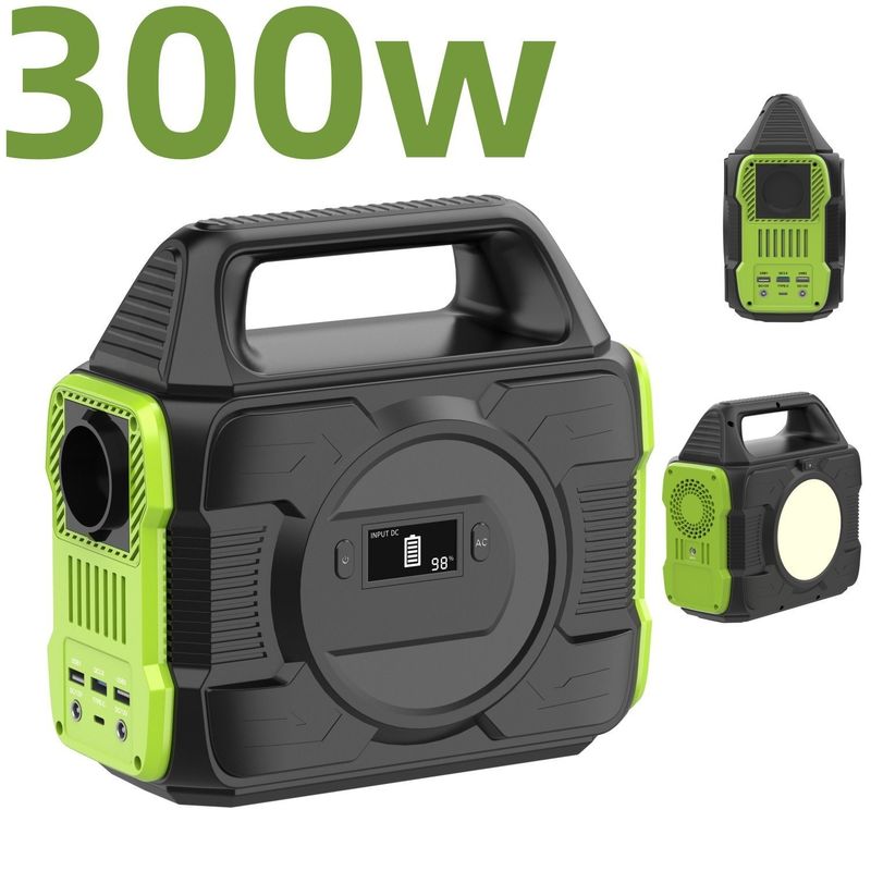 Un आउटडोर कैंपिंग 200W/300W/600W पोर्टेबल सौर ऊर्जा भंडारण पावर स्टेशन जनरेटर