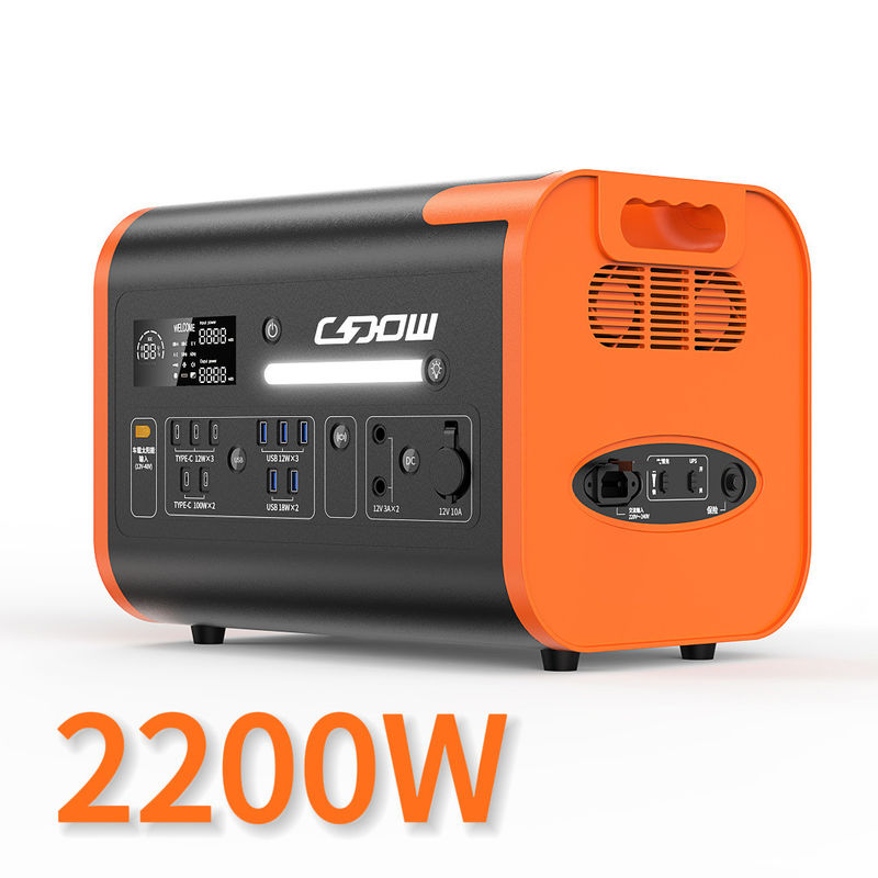 800W मैक्स कार और सोलर चार्जिंग 2000W उच्च क्षमता त्वरित चार्जिंग पावर बैंक स्टेशन