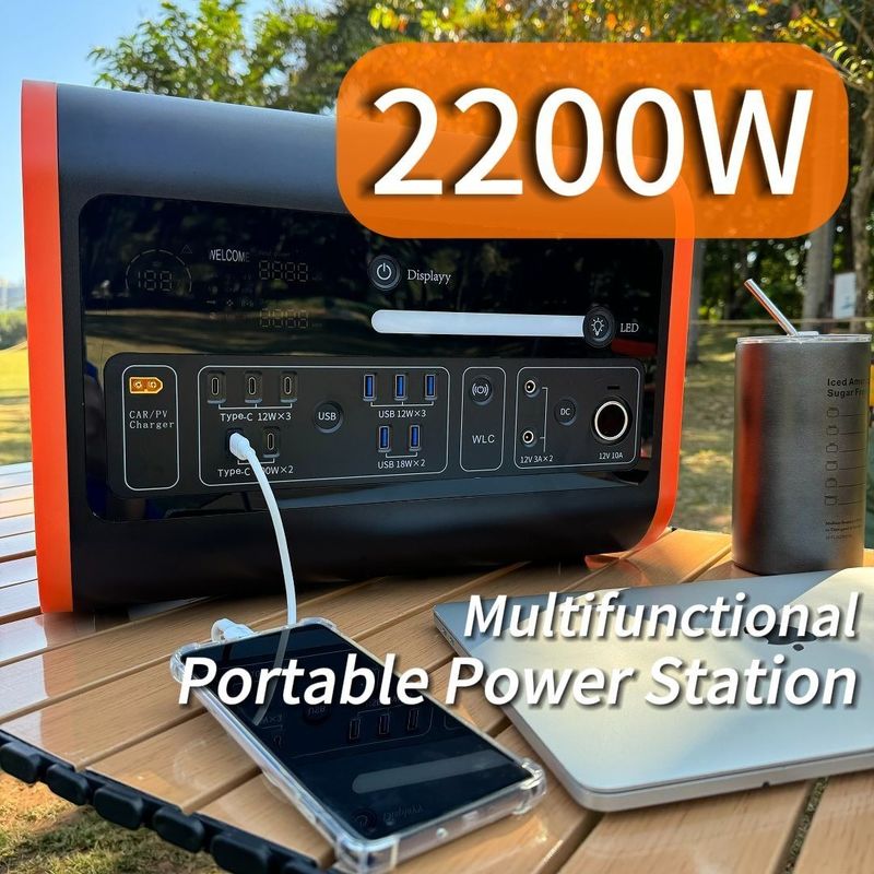 25 किलोग्राम LiFePO4 2200W 2500W 2000W आउटडोर आपातकालीन ऊर्जा भंडारण के लिए पोर्टेबल पावर स्टेशन