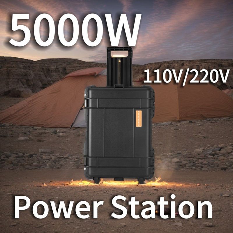 LT-50 सौर ऊर्जा आपूर्ति 5000W पोर्टेबल पावर स्टेशन के साथ खोल सामग्री ABS मिश्र धातु