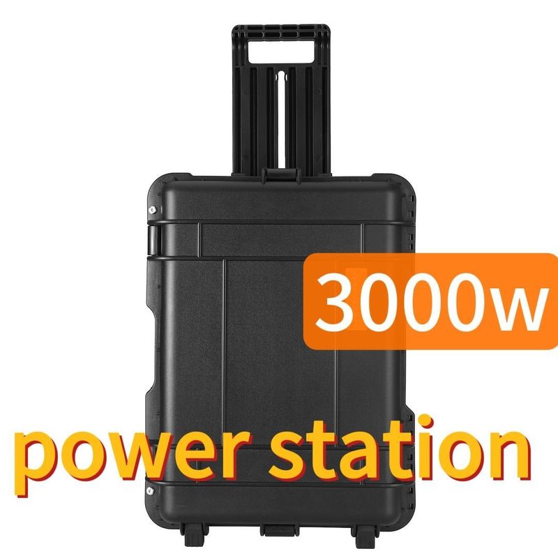 3000W पोर्टेबल एनर्जी स्टोरेज पावर स्टेशन काला अनुकूलन योग्य CE.Un38.3 प्रमाणित
