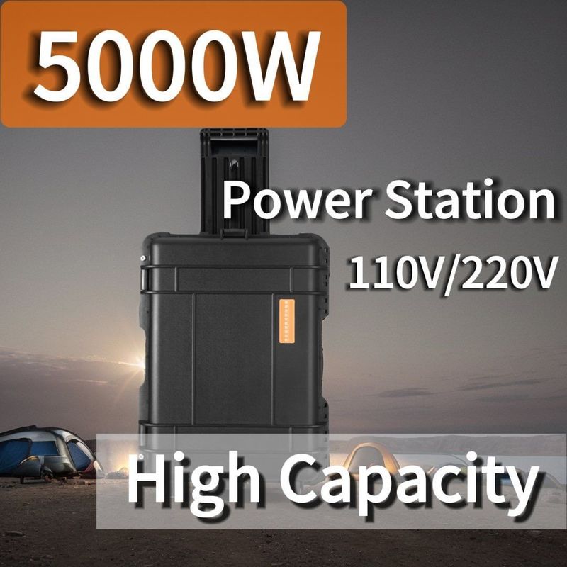 LiFePO4 5000W पावर बैंक पोर्टेबल स्टेशन 6-7 घंटे चार्जिंग समय के साथ सौर जनरेटर