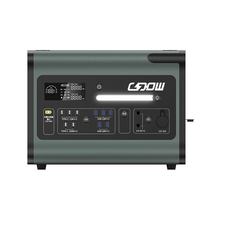 LiFePO4 लिथियम बैटरी 2200W AC सौर जनरेटर आपातकालीन के लिए पोर्टेबल पावर स्टेशन
