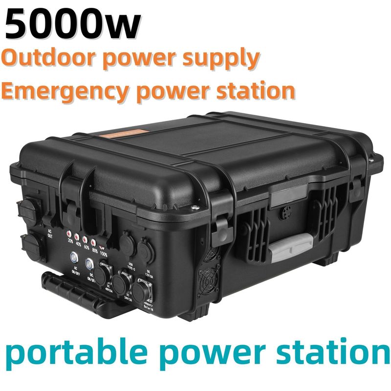 3000W/4000W/5000W बहुक्रियाशील पोर्टेबल लिथियम बैटरी सौर जनरेटर आउटडोर के लिए