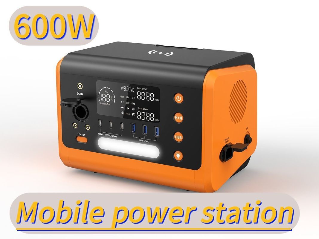 600W सौर जनरेटर पोर्टेबल पावर स्टेशन HT06 600Wh AC आउटपुट 110V/230V के साथ