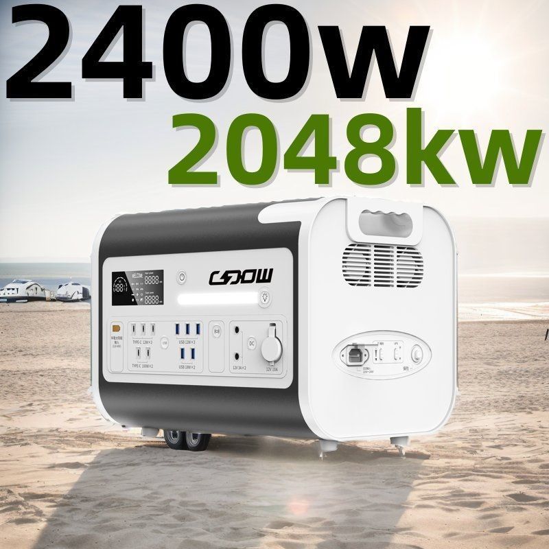 2400W2048wh ऊर्जा भंडारण प्रणाली पोर्टेबल पावर स्टेशन सौर जनरेटर फास्ट चार्ज 1500W वायरलेस 15W