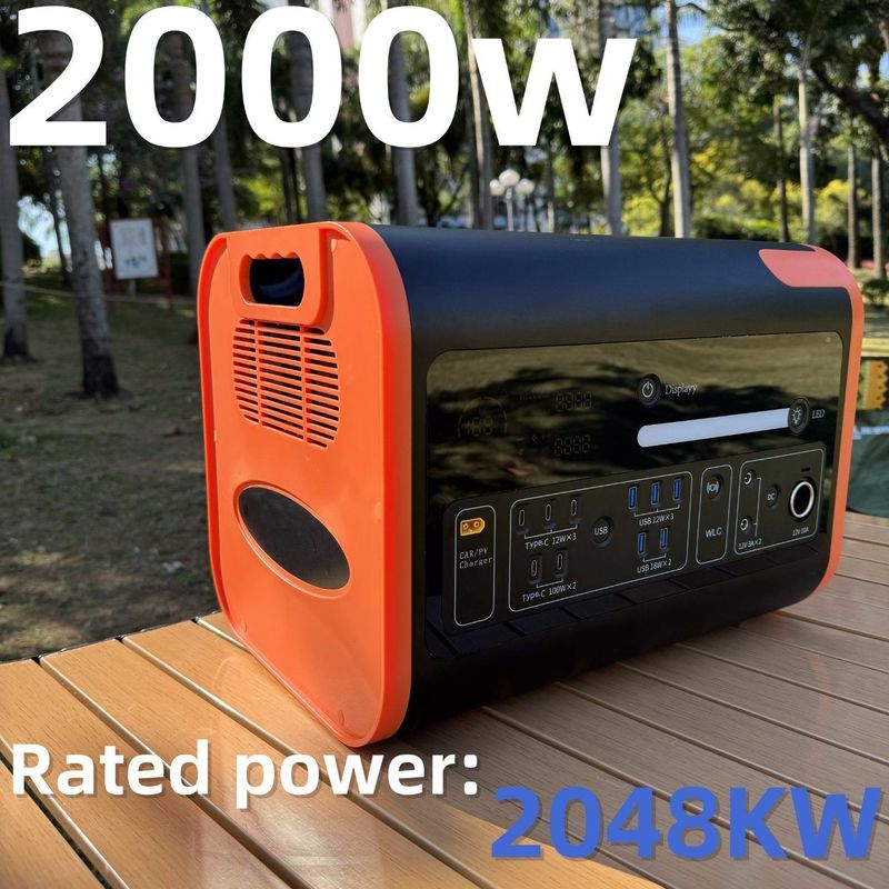 सौर कार चार्जिंग के साथ 2000W ऊर्जा भंडारण/पोर्टेबल जनरेटर प्रकार AC DC USB चार्जिंग AT22
