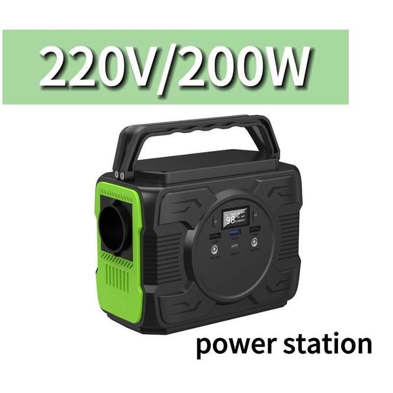 48000mAh 200W मिनी पोर्टेबल पावर बैंक 12V/200-300A Ec5 आउटपुट के साथ मोबाइल पावर स्टेशन