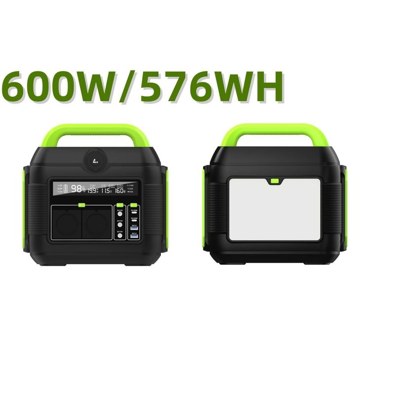 600W AC110V AC220V लिथियम बैटरी पैक कैम्पर और RV के लिए पोर्टेबल सोलर पावर स्टेशन