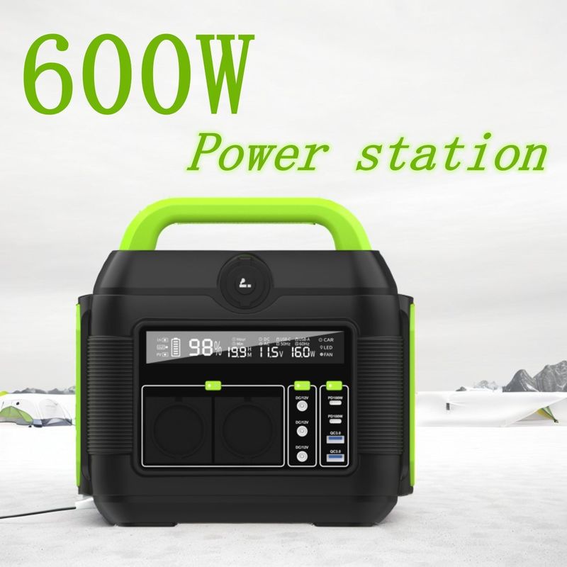 पोर्टेबल पावर स्टेशन लिथियम बैटरी सौर जनरेटर 600W 300W सभी के लिए संगत
