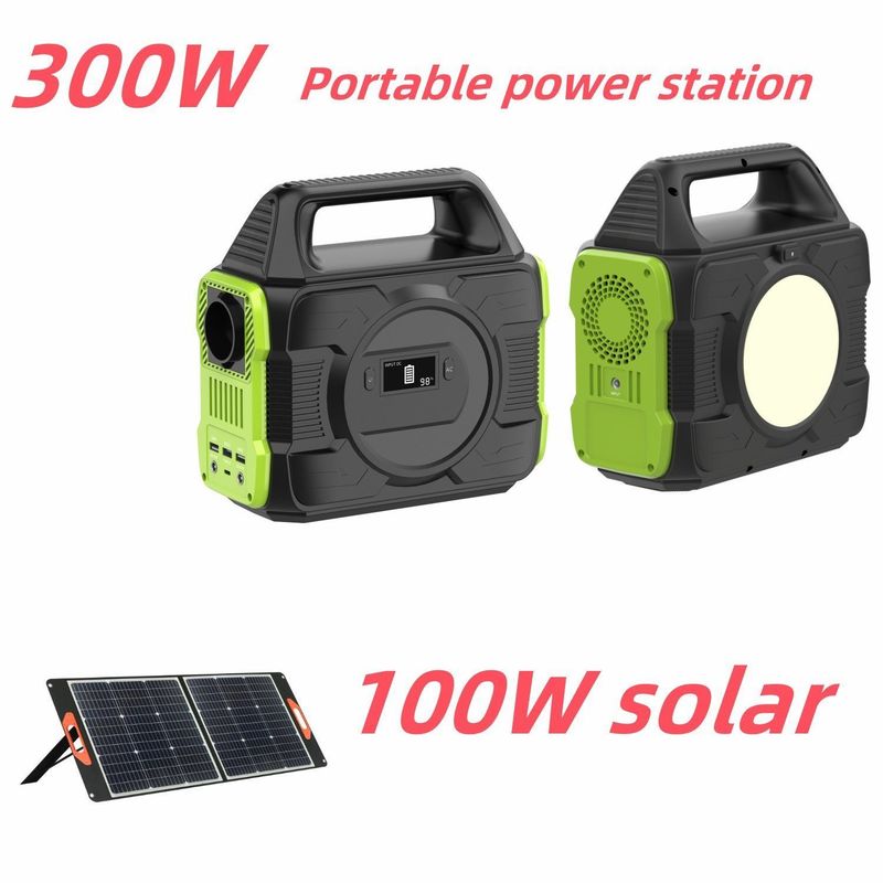 ईयू एसी सॉकेट संगत सभी 300W लिथियम RV बैटरी के साथ पोर्टेबल सौर ऊर्जा स्टेशन