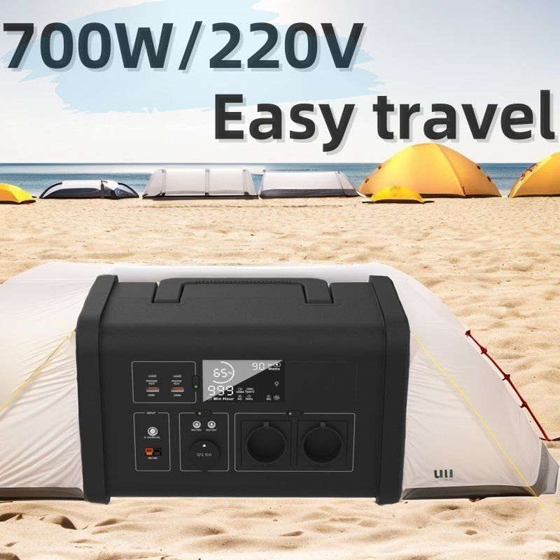 बाह्य आपातकाल के लिए सिन्यूसोइडल वेव 700W पोर्टेबल सोलर जनरेटर और लिथियम बैटरी