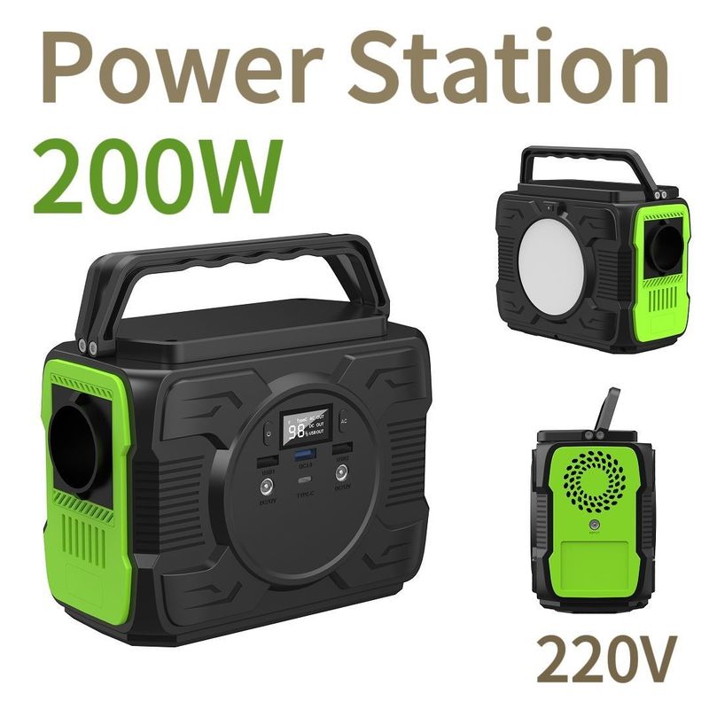 200W रिचार्जेबल बैटरी सौर जनरेटर घर और बाहर के लिए पोर्टेबल पावर स्टेशन
