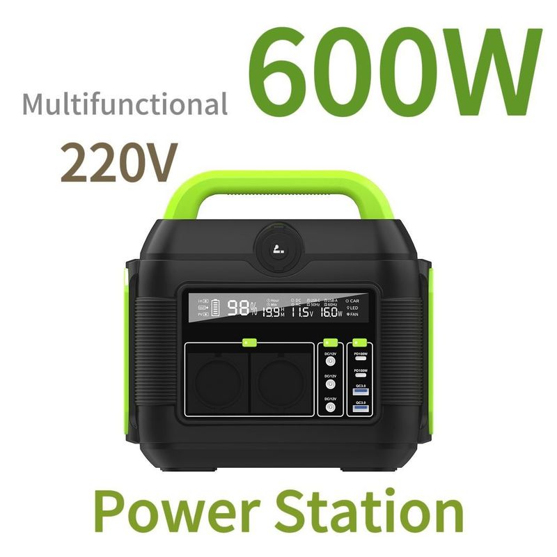 हमारे साथ 600W पोर्टेबल पावर स्टेशन एसी सॉकेट और तरल क्रिस्टल डिस्प्ले का खुलासा