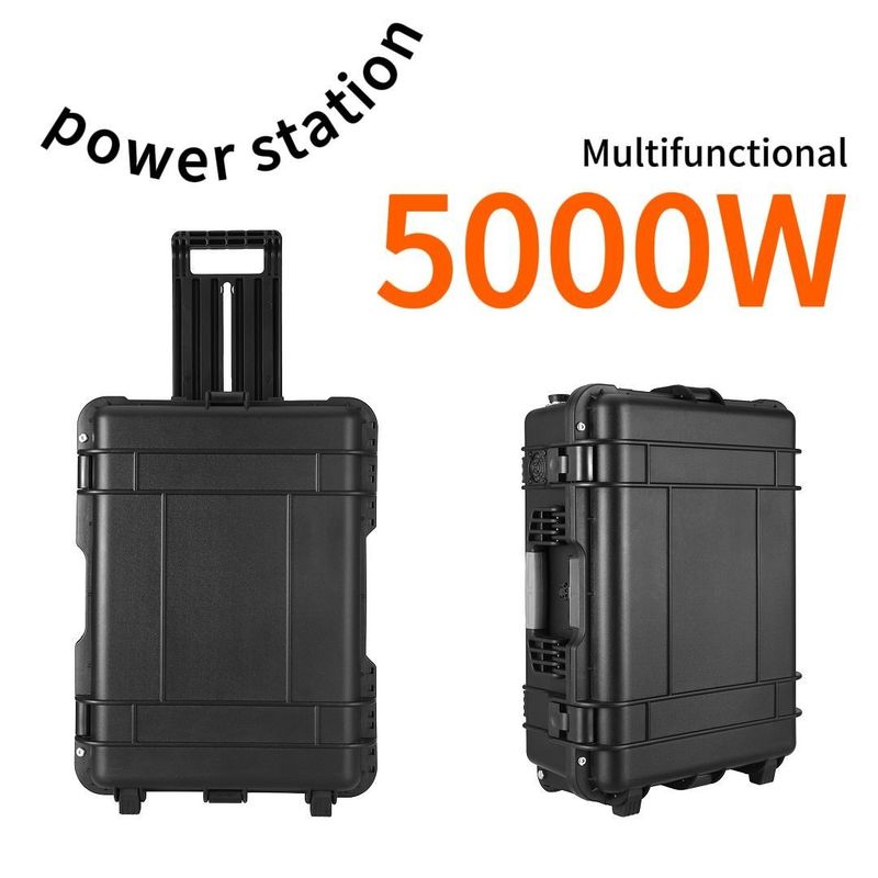 एसी शुद्ध साइन वेव 5000W पोर्टेबल बैकअप जनरेटर 200W 3000W सौर चार्जिंग पावर स्टेशन