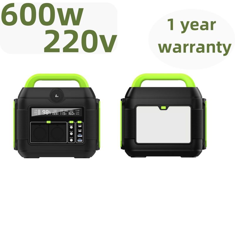 600W 110/220V-50Hz/60Hz पोर्टेबल पावर स्टेशन पर्यावरण के अनुकूल बिजली के लिए सौर जनरेटर