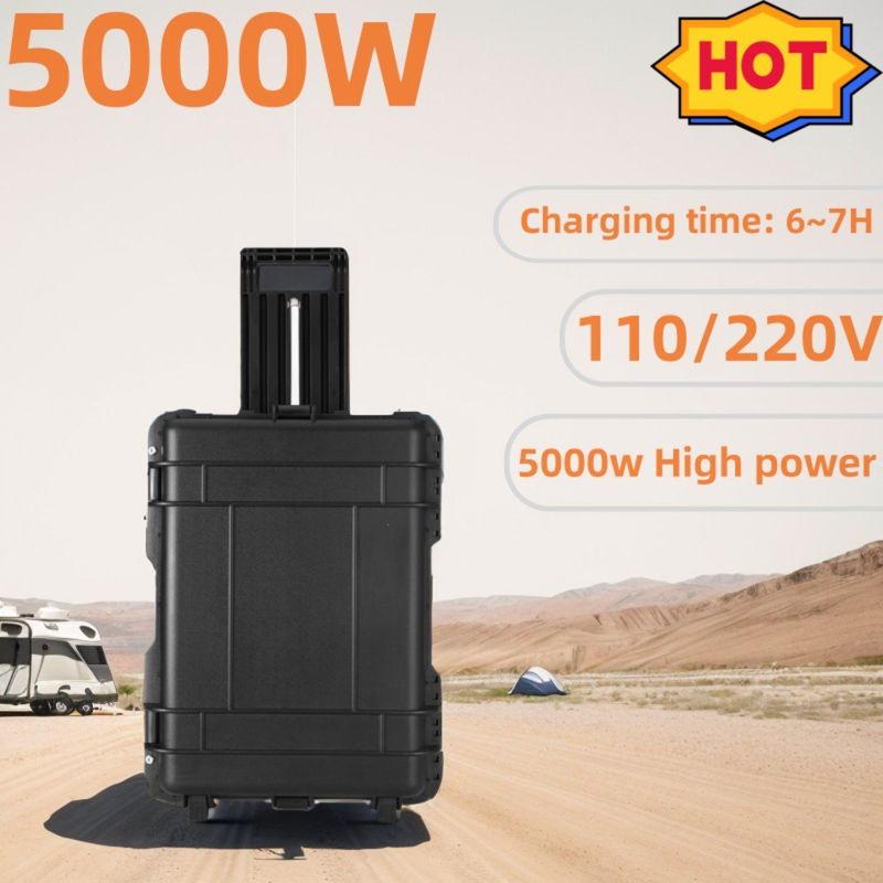 8000W पीक पावर पोर्टेबल ऊर्जा भंडारण सौर जनरेटर विस्फोट-सबूत प्रकाश के साथ