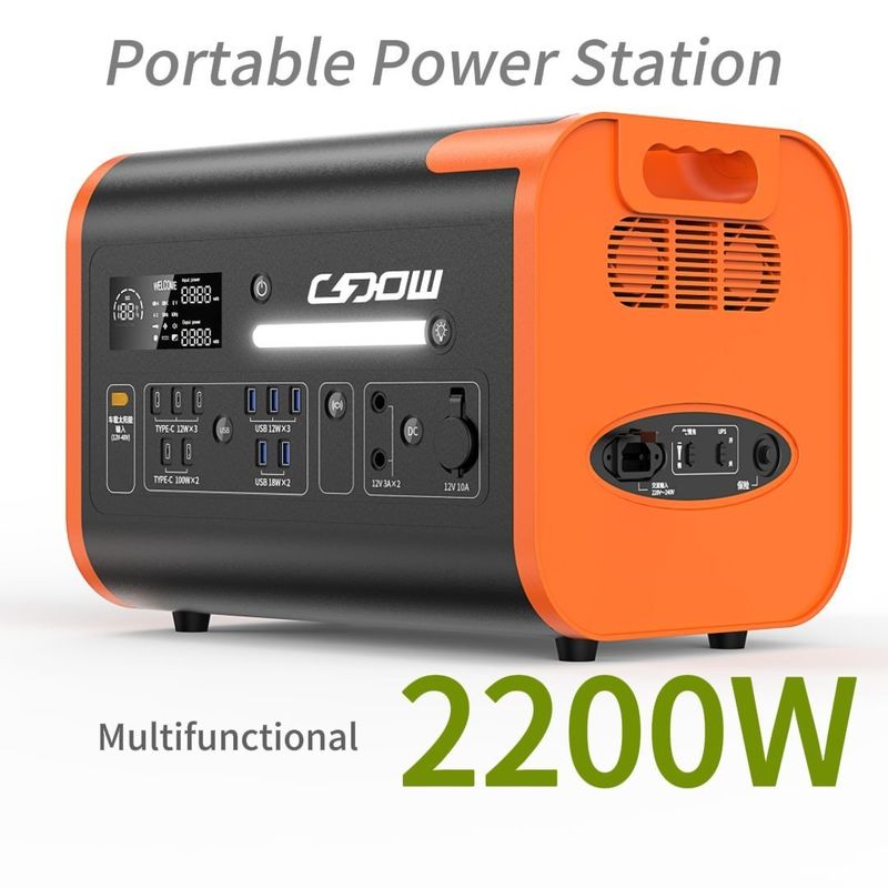 पोर्टेबल पावर स्टेशन 51.52V40ah 3.22V*16s बैटरी क्षमता और 2000 चक्र जीवन के साथ
