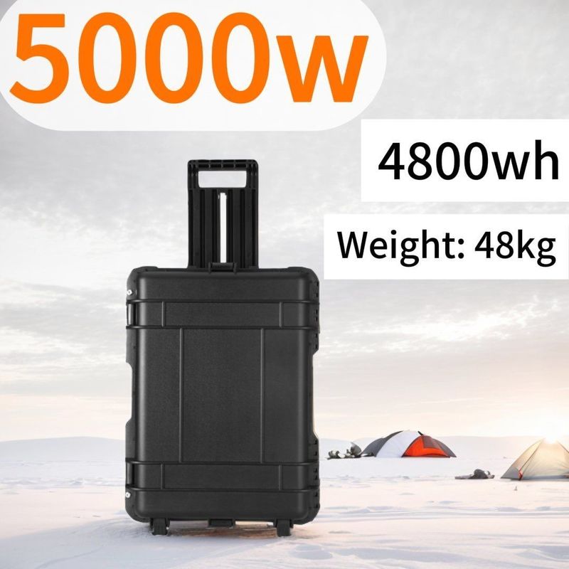 8000W पीक पावर पोर्टेबल सोलर जनरेटर 5000W ऑटो आपातकालीन पावर बैंक कैंपिंग के लिए