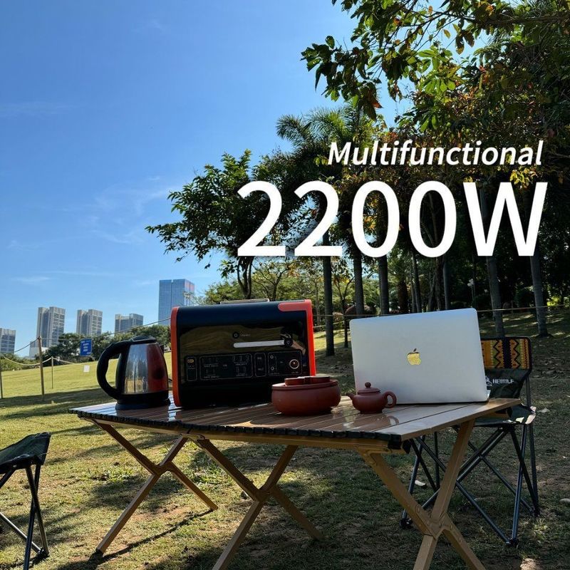 Un38.3/Msos प्रमाणित 2200W आउटडोर पोर्टेबल पावर स्टेशन 2000W सौर ऊर्जा प्रणाली के साथ