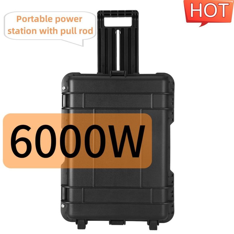 आउटडोर पावर सॉल्यूशंस के लिए 6000W पीक पावर मल्टीफंक्शनल पोर्टेबल सोलर जनरेटर