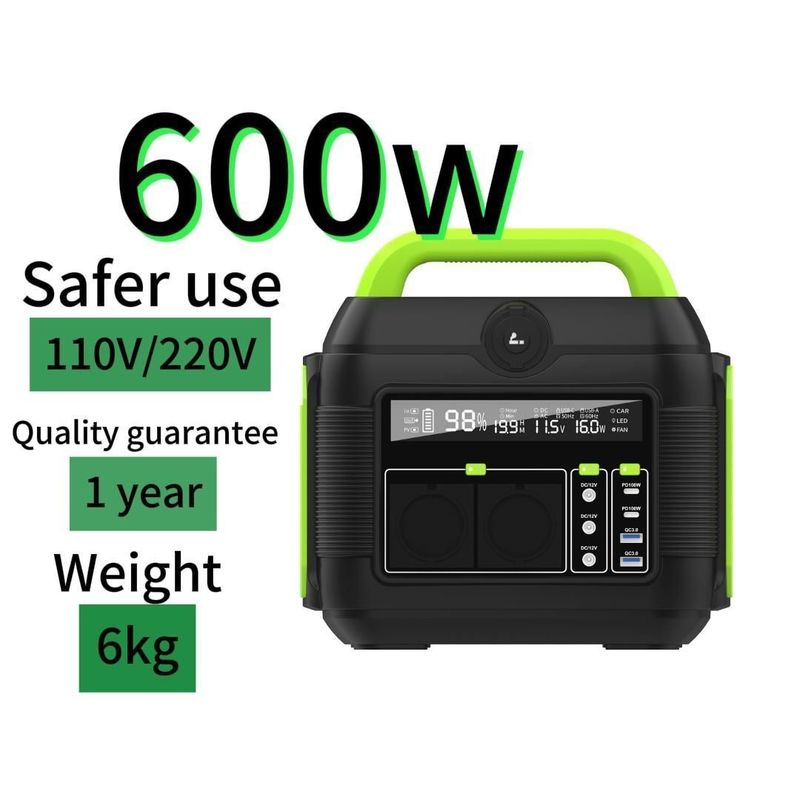 कार और आउटडोर एस6 के लिए लिक्विड क्रिस्टल डिस्प्ले 600W पोर्टेबल सोलर जनरेटर का खुलासा करें