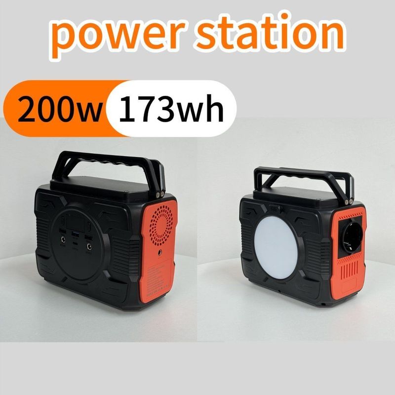 आउटडोर 110/220V AC आउटपुट सोलर जनरेटर 200W पावर क्षमता और Ec5 आउटपुट के साथ