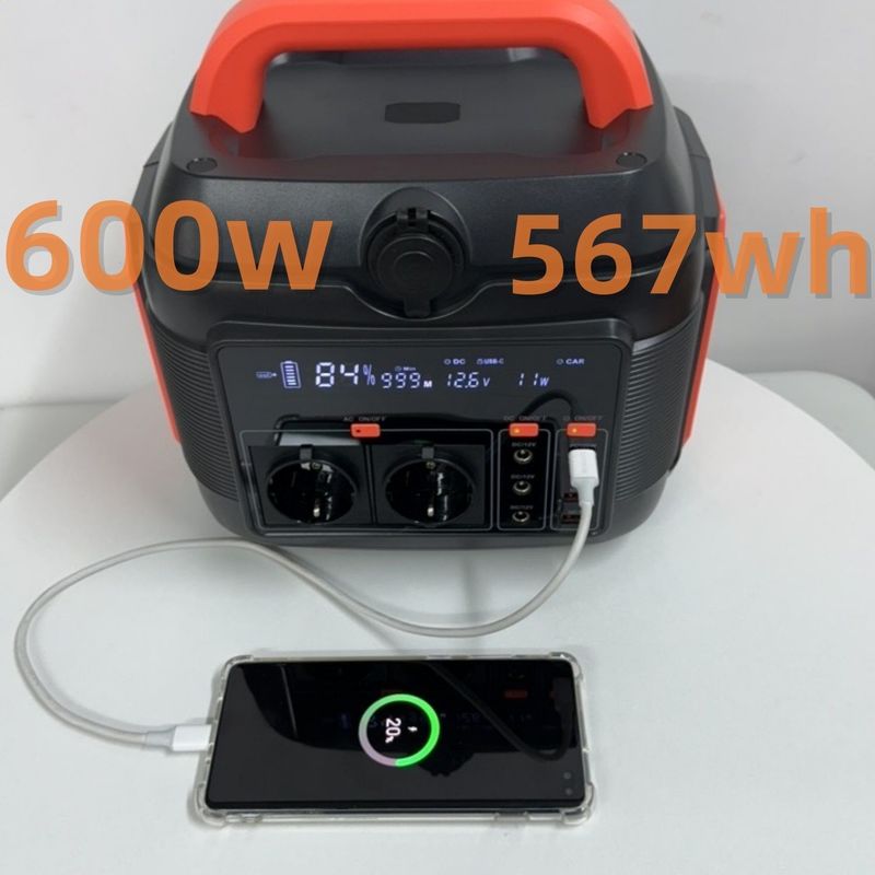 अन एसी सोकेट के साथ सरल और सुरक्षित ऑन-बोर्ड पावर स्टेशन 600W288wh सौर जनरेटर
