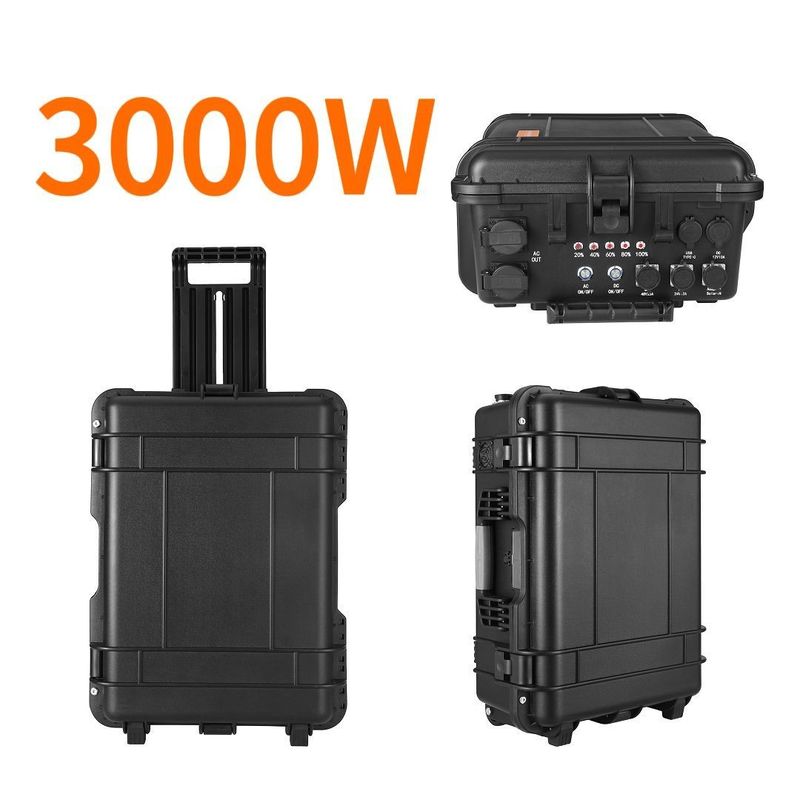 LT-30 हाई कैपेसिटी 3000wh 3300W LiFePO4 बैटरी कैम्पिंग के लिए पोर्टेबल पावर स्टेशन