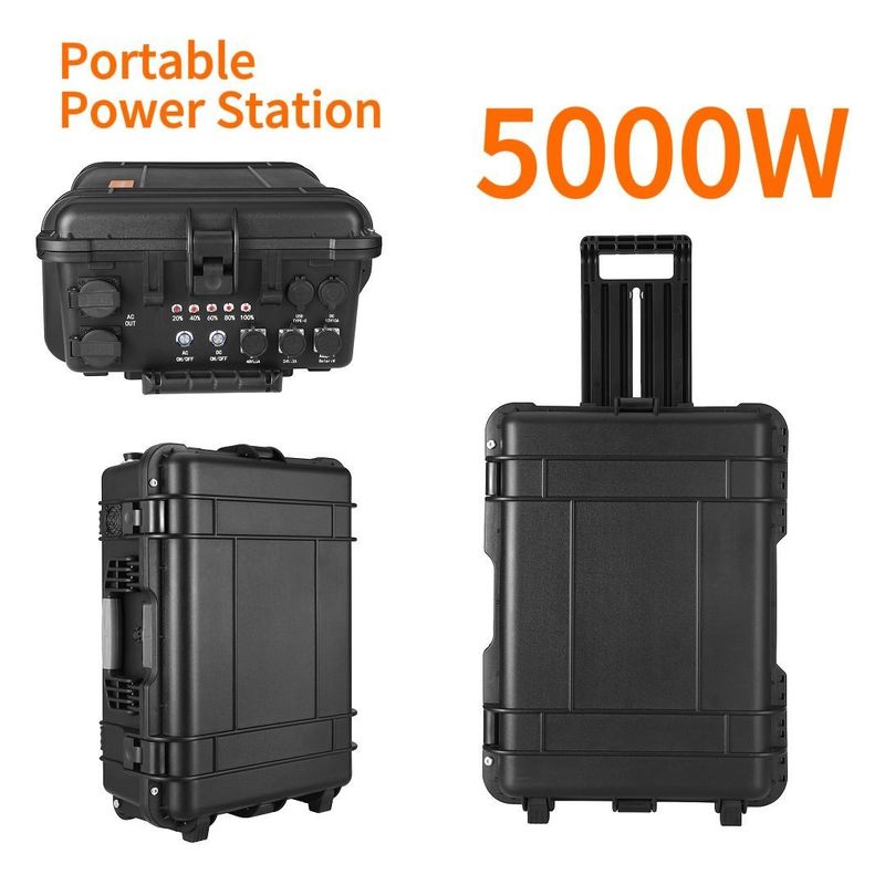 एलटी-50 के साथ 5000W का बड़ा पावर जनरेटर कैंपिंग लिथियम पोर्टेबल सोलर पावर स्टेशन